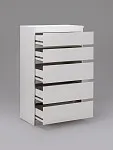 Комод Кастор, 5 ящиков, 65х40х112 см, белый | изображение 13