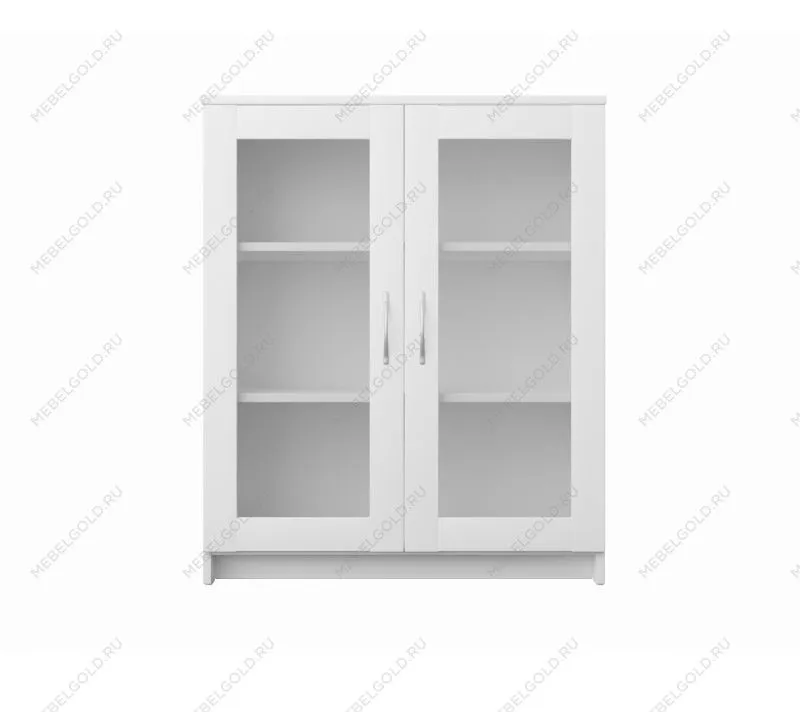 БРИМНЭС / СИРИУС тумба ИКЕА / IKEA 2 двери со стеклом 78х95 белая | изображение 1