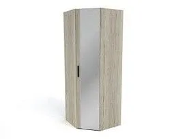 Шкаф угловой, Мале (851*851*2278) Дуб галифакс белый, 11214