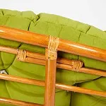 Кресло-качалка Papasan с подушкой Коньяк, флок Олива | изображение 11