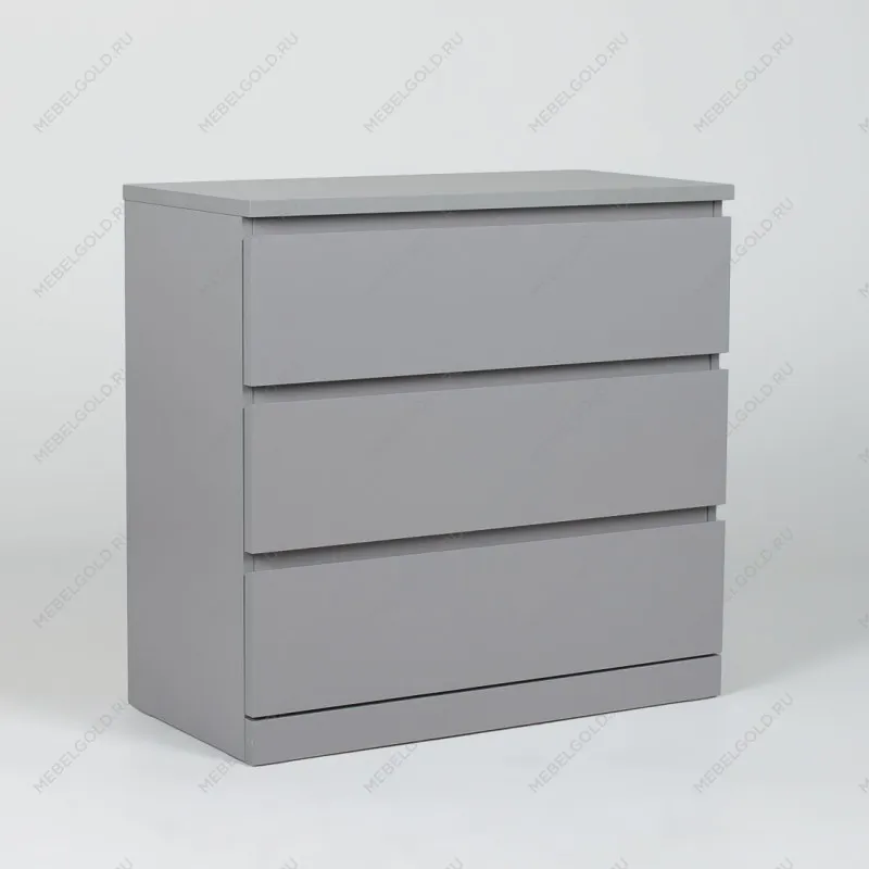 Комод Варма, 3 ящика, 80х78х40 см, эмаль серая | изображение 10