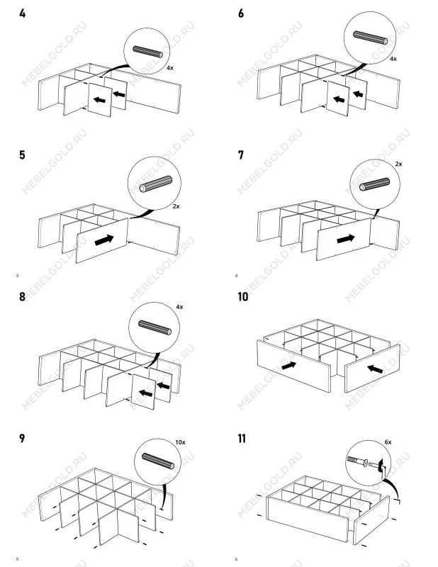 Стеллаж Фора, 12 полок, 112х147х38 см, белый | изображение 16