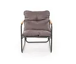 Комплект (диван + 2 кресла + стол журнальный) Halmar HUDSON (серый/коричневый) | изображение 5