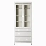 САГА шкаф с витриной 90 белый | изображение 2