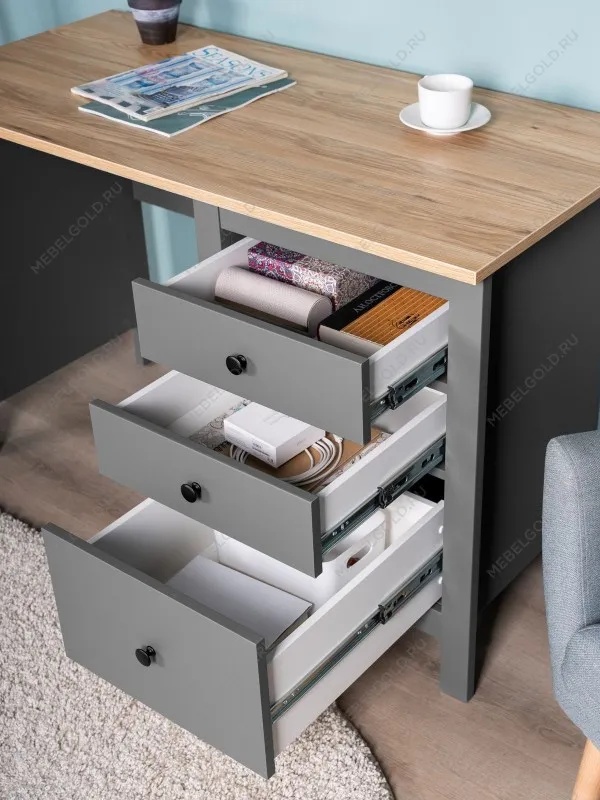 Стол письменный Сага, 120х56, серый/ясень | изображение 2