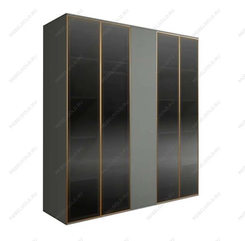 Шкаф 5-ти дв. Bogemia Air (Серый/Золото) БМШ2/5(4)