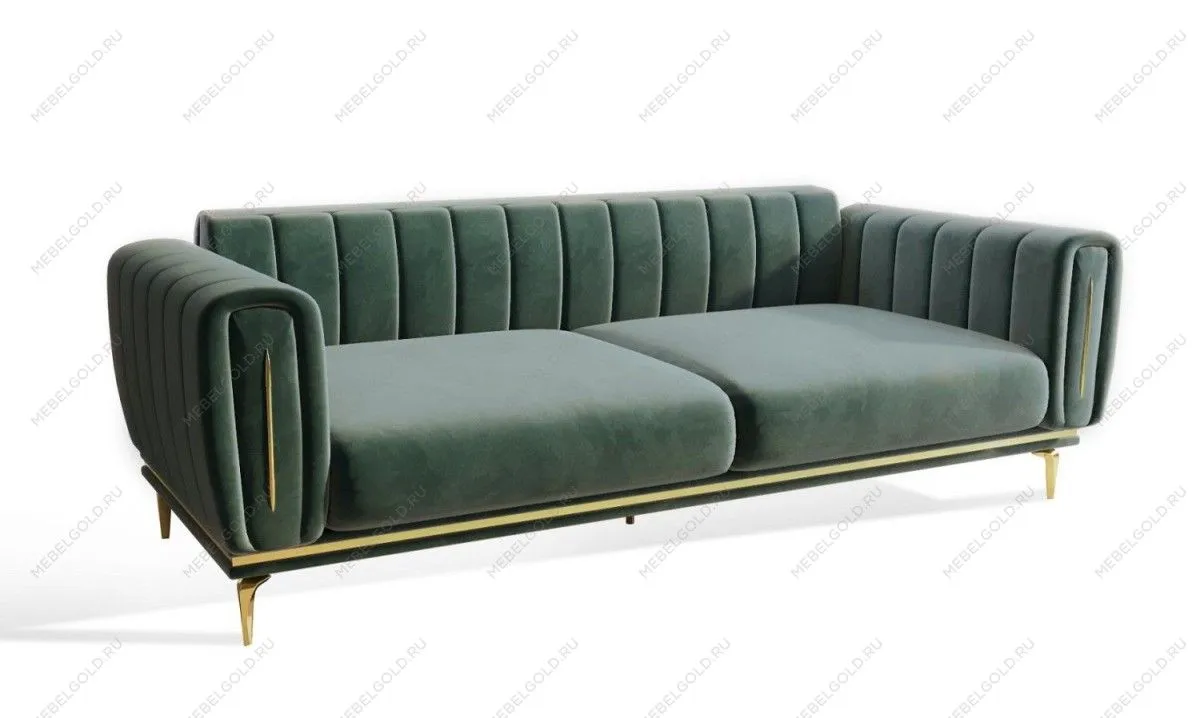 Диван Замира 3х местный оливковый