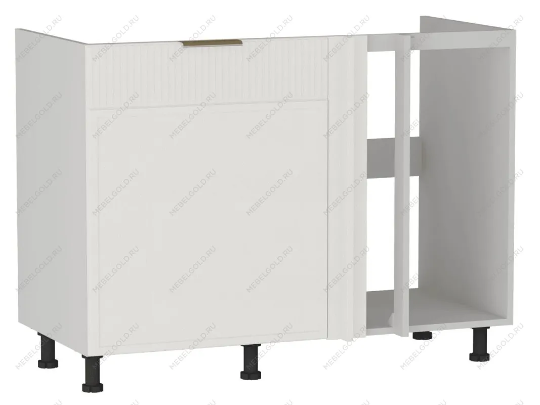 Стол под мойку угловой СМУ-120, Берта (1100*554*820) Экокожа Белый, 25320