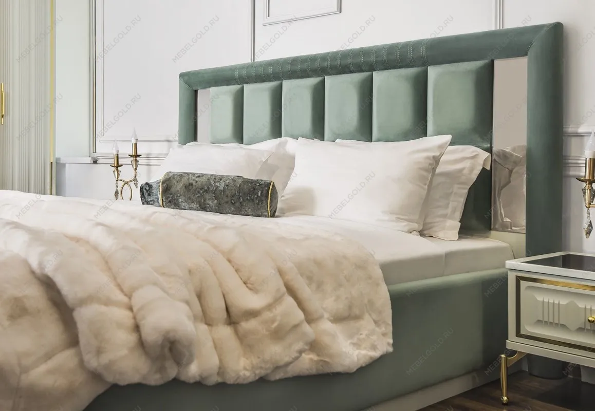 Кровать Замира 160x200 см оливковый | изображение 9