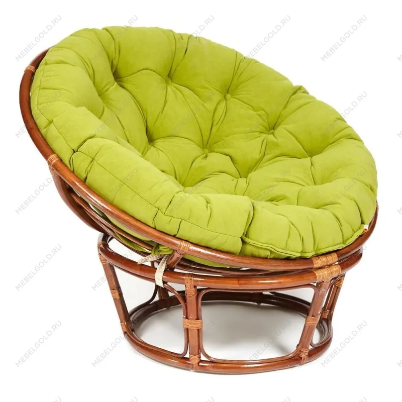 Кресло Papasan с подушкой Орех, флок