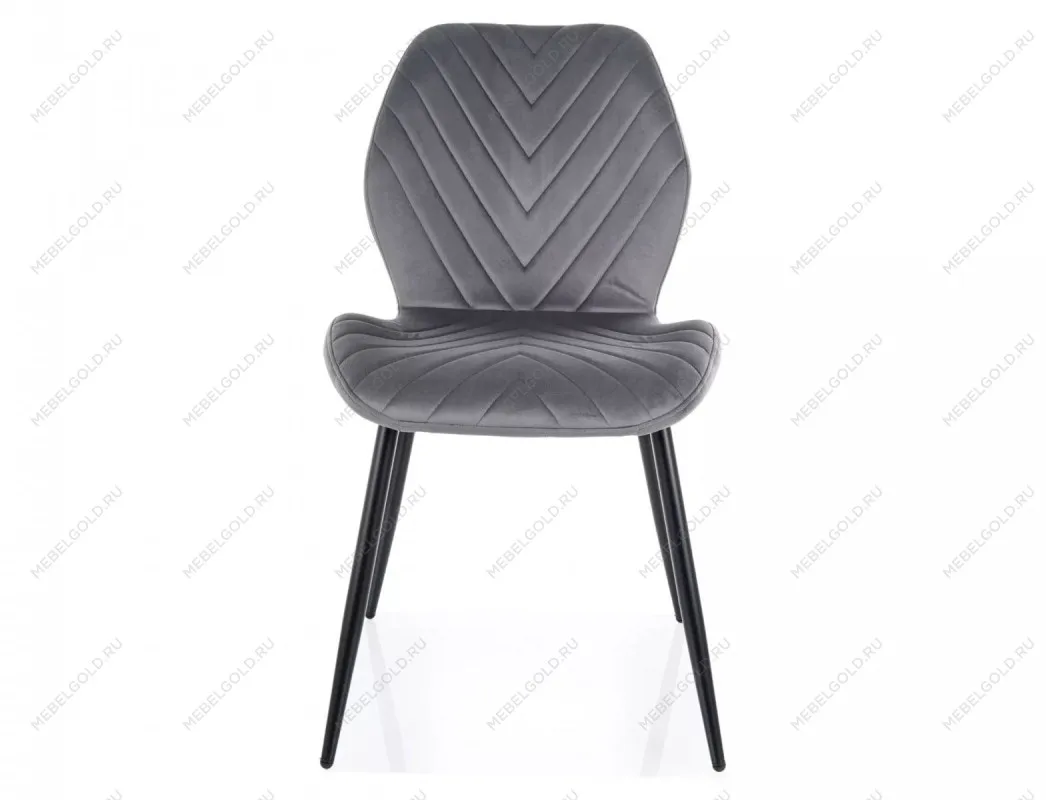 Стул кухонный Signal MIKE Velvet Bluvel 14 (серый/черный) | изображение 1