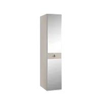 Шкаф 1-но дверный с зеркалом Римини СОЛО (Бежевый/Серебро) РМШ1/1(s)