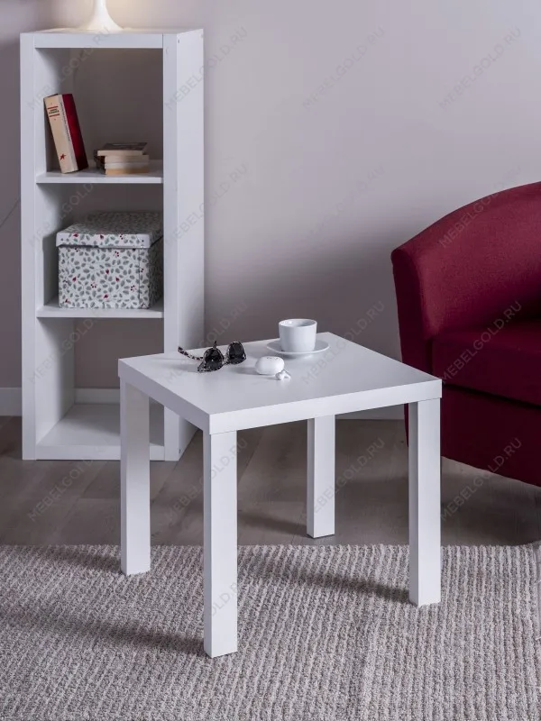 Стол журнальный Энкель, 50x50x45 см, белый | изображение 2