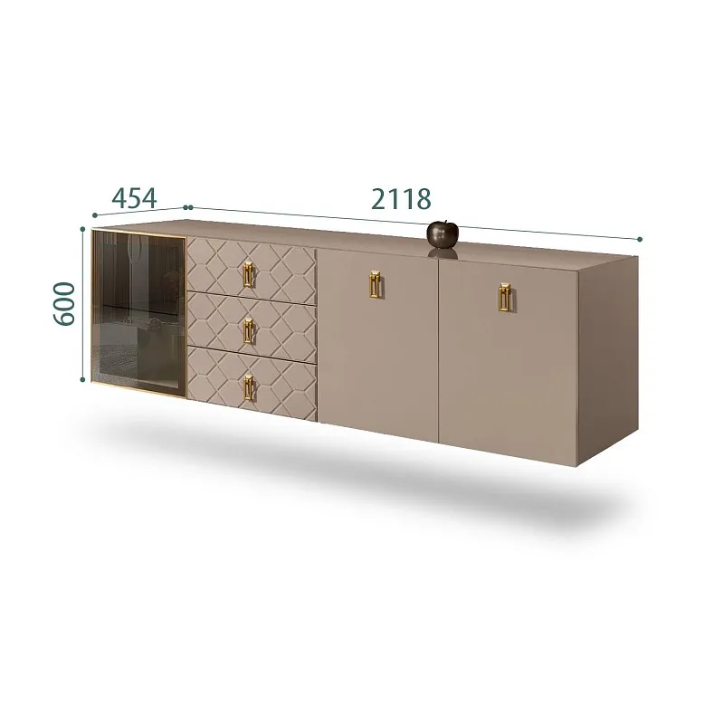 Комод 2.1м Bogemia Fly Farfalle (Мокка) (Lakobel/Золото) БМКМ-5[4]