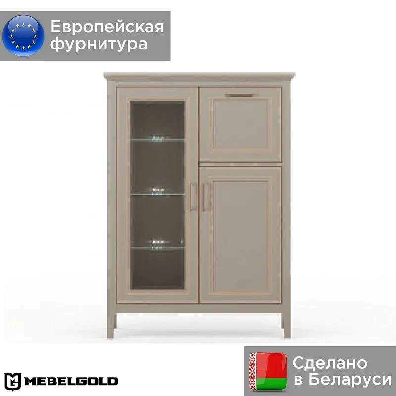 Тумба Классик KOM1W1D1B с подсветкой | изображение 1