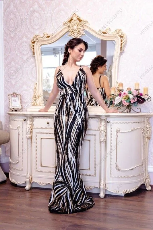 м. Марьина Роща - Комод Джоконда крем глянец с зеркалом (гостиная) | изображение 2