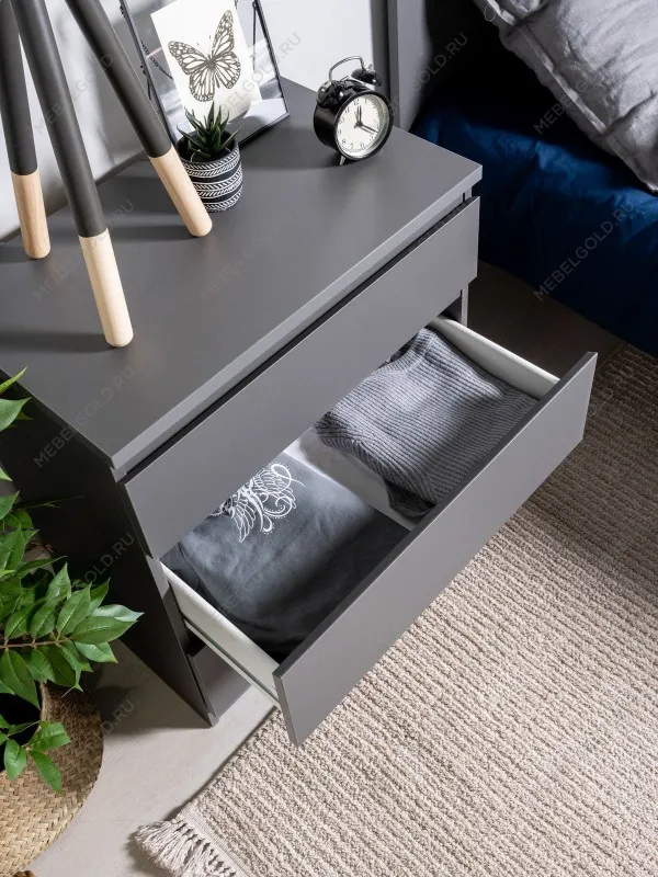 Комод Кастор, 3 ящика, 65х40х71 см, серый | изображение 2