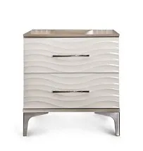 Тумба прикроватная Гравита (без зеркала) белый глянец