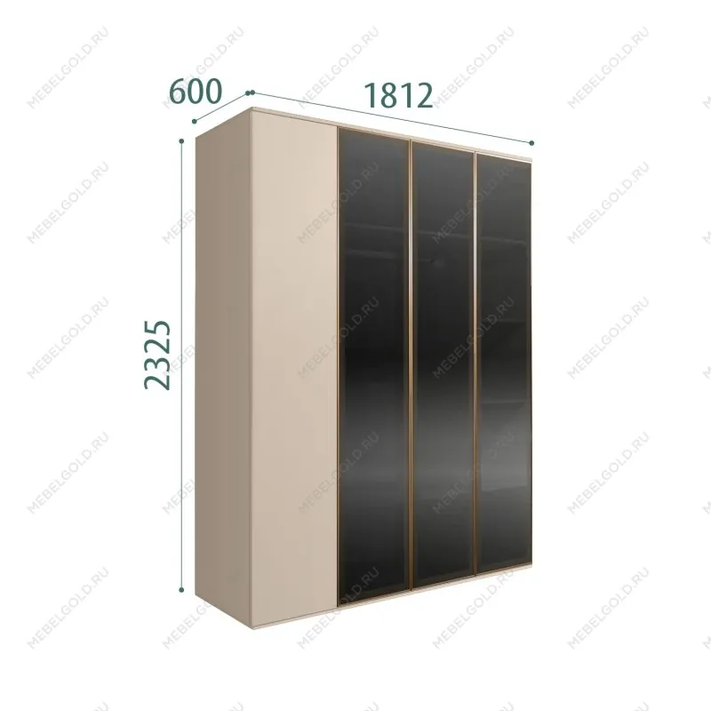 Шкаф 4-х дв. Bogemia Air (Ваниль/Золото) БМШ2/4(3)