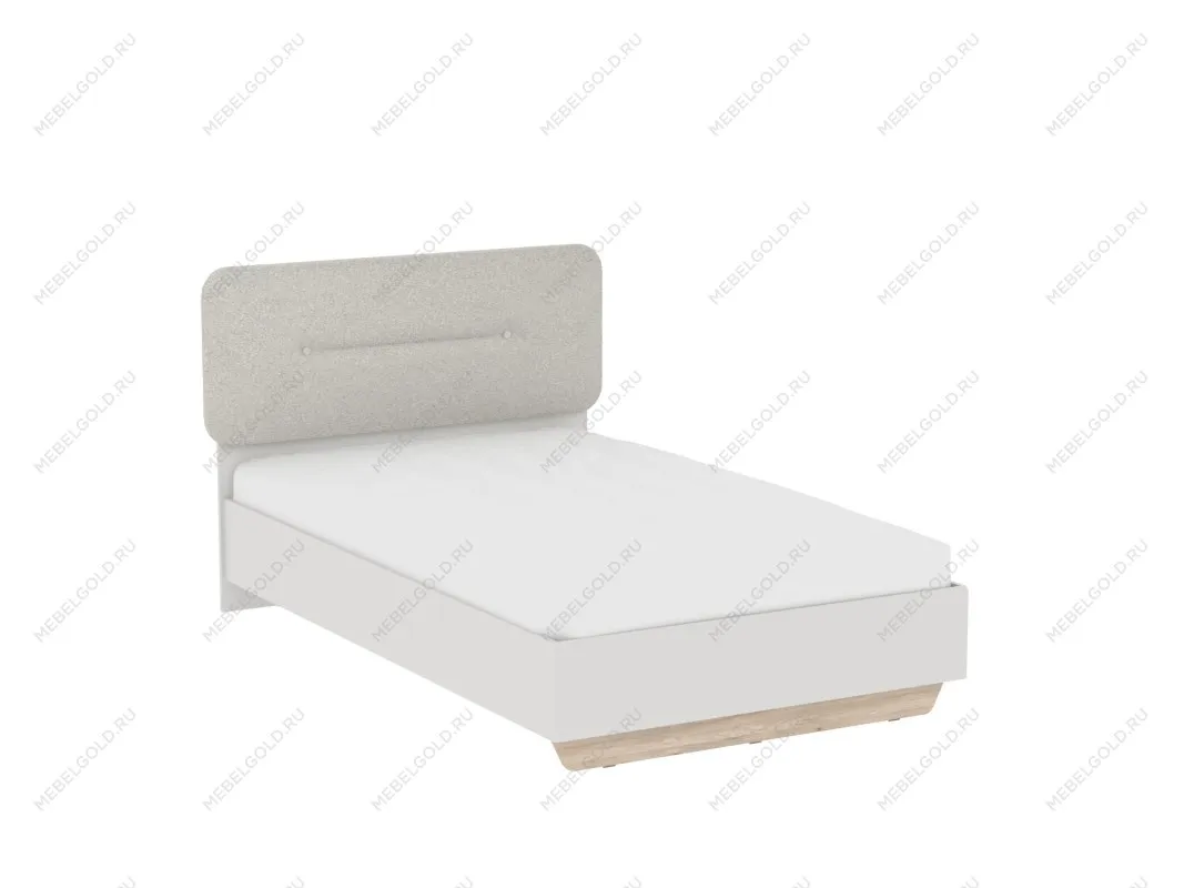 Кровать 1200 со светлой мягкой вставкой NEW и подъемным механизмом, Аврора Дуб Мария/Кашемир | изображение 1