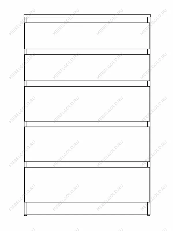 Комод Кастор, 5 ящиков, 65х40х112 см, дуб сонома | изображение 20