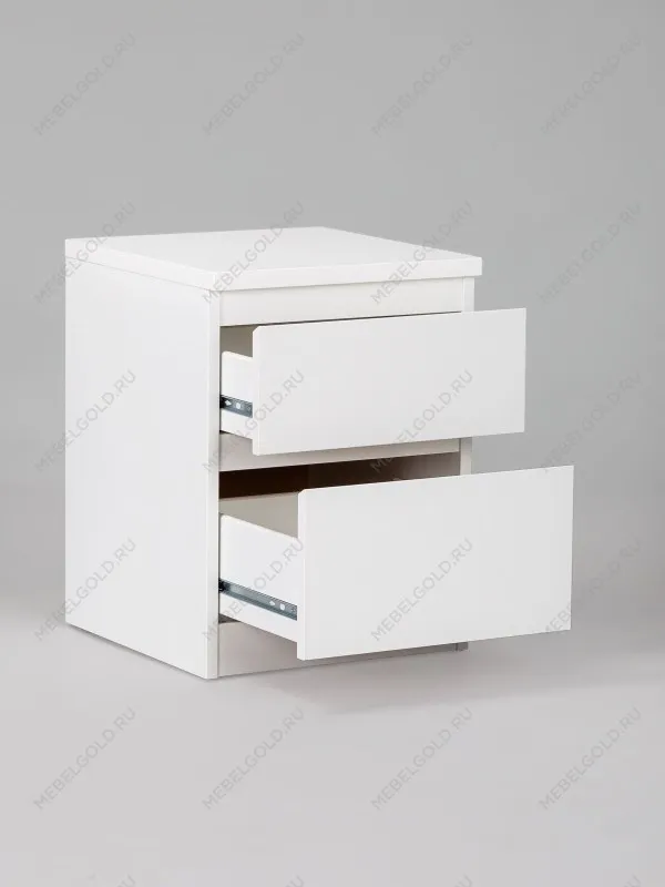 Тумба прикроватная Кастор, 2 ящика, 40х37х49 см, белая | изображение 5