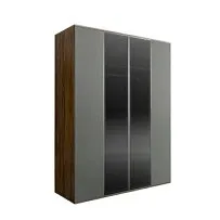 Шкаф 4-х дв. Bogemia Woodline Air (Серый/Серебро) БМШ2/42(2)