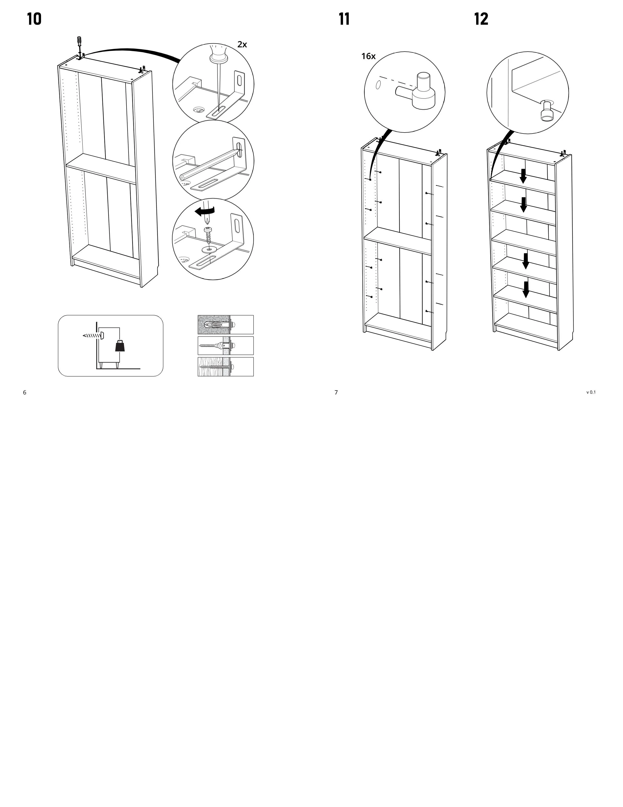Стеллаж Варма, 6 полок, 38х198х28 см, шпон, дуб беленый | изображение 11