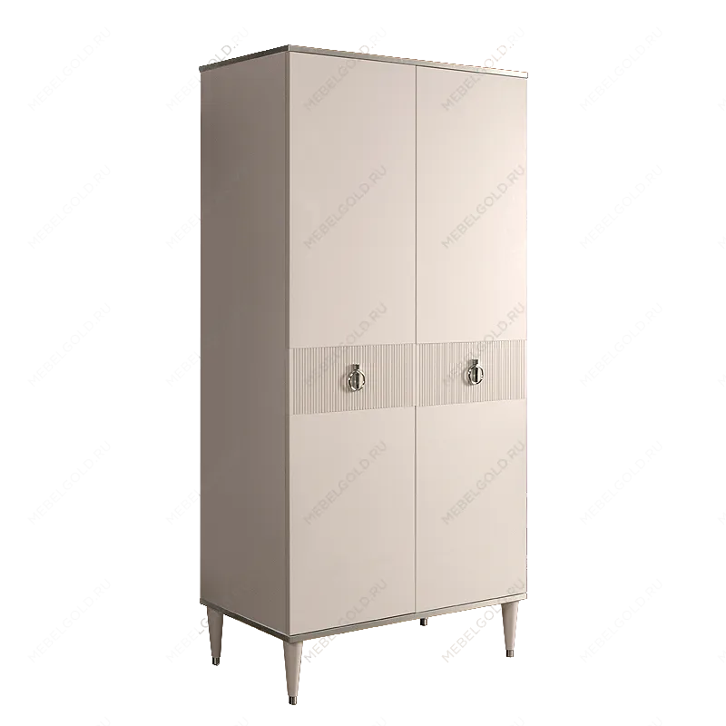 Шкаф-пенал Римини СОЛО (Слоновая кость/Серебро) РМП-2(s)