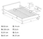 Кровать Halmar VERONICA 90 (черешня античная/черный) | изображение 9