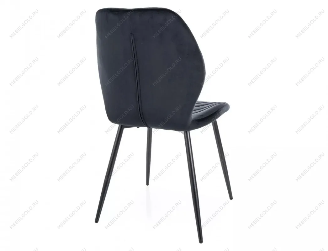 Стул кухонный Signal MIKE Velvet Bluvel 19 (черный/черный) | изображение 2