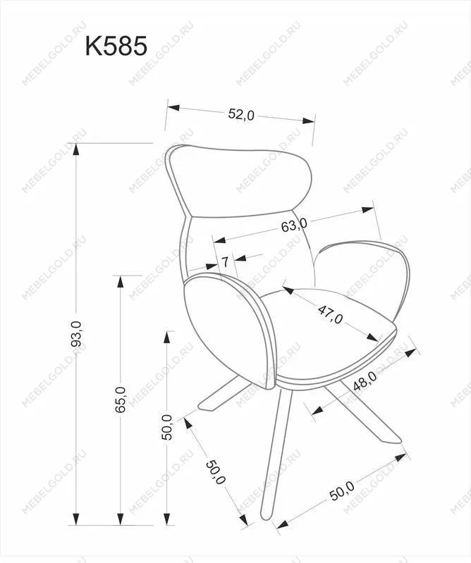 Стул кухонный Halmar K585 поворотный (темно-бежевый/орех светлый) | изображение 10