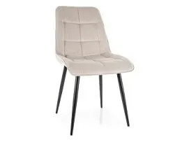 Стул кухонный Signal CHIC Velvet Bluvel 30 (светло-бежевый/черный)