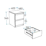 МАЛЬТА тумба ИКЕА / IKEA 2 ящика 40х54 Дуб Венге | изображение 3