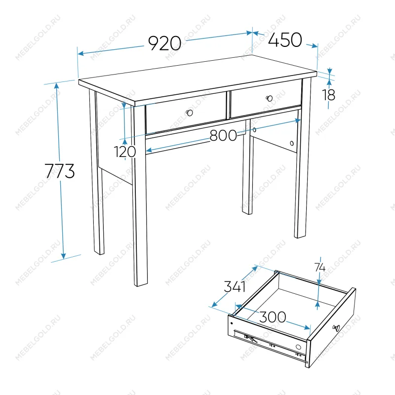 САГА стол туалетный 92х45 серый | изображение 2