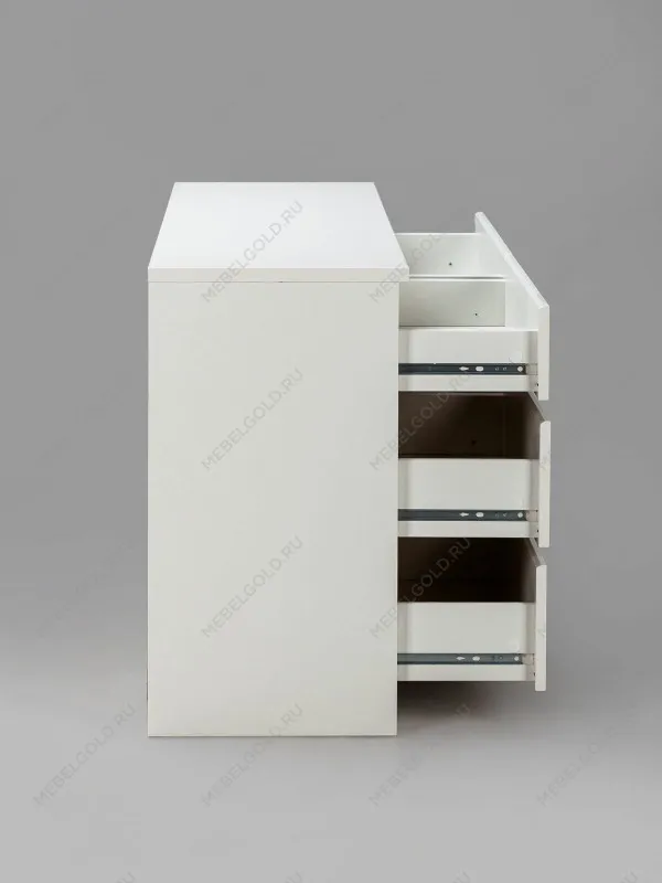 Комод Кастор, 6 ящиков, 129х40х71 см, белый | изображение 13