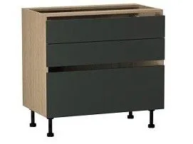 Стол с ящиками СЯ-90, Женева (900*520*870) Дуб Палермо/Зеленый матовый, 21921