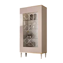 Витрина 2-ств. Римини (Латте/Золото) (Правая) РМВ2-2С