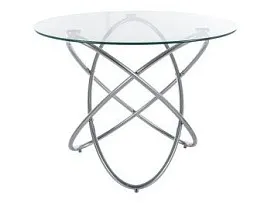 Стол обеденный Signal ORBIT 100 (прозрачный/хром)