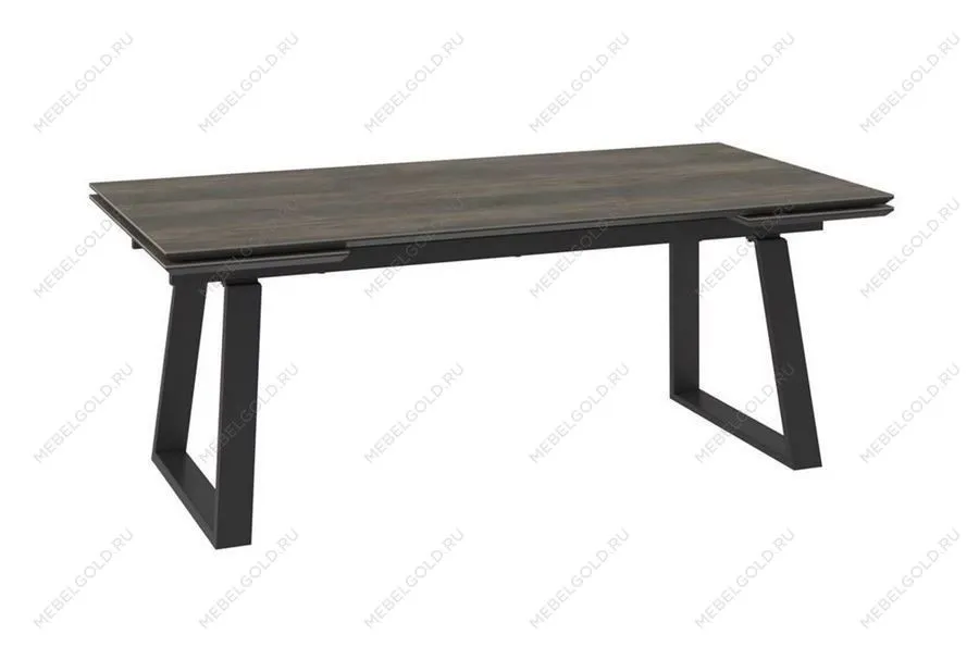 Стол с керамическим покрытием Chelsy-200 (200+45+45)х98 / Оak vintage premium cer/Черный