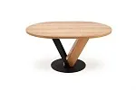 Стол обеденный Halmar FANIS OKRAGLY 120 (натуральный/черный) | изображение 2
