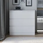 Комод Варма, 3 ящика, 80х78х40 см, эмаль белая | изображение 5