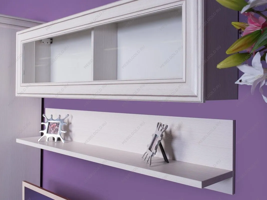 Полка навесная Тиффани 1V вудлайн кремовый - Выставка м. Марьина роща | изображение 3