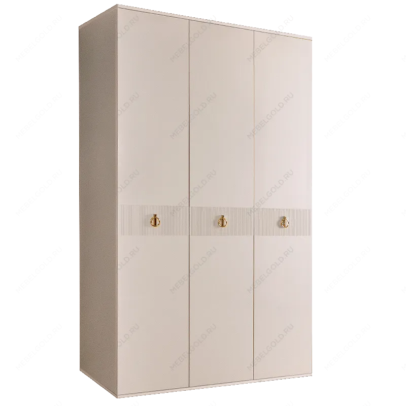Шкаф 3-х дверный Римини СОЛО (Бежевый/Золото) РМШ2/3(s)