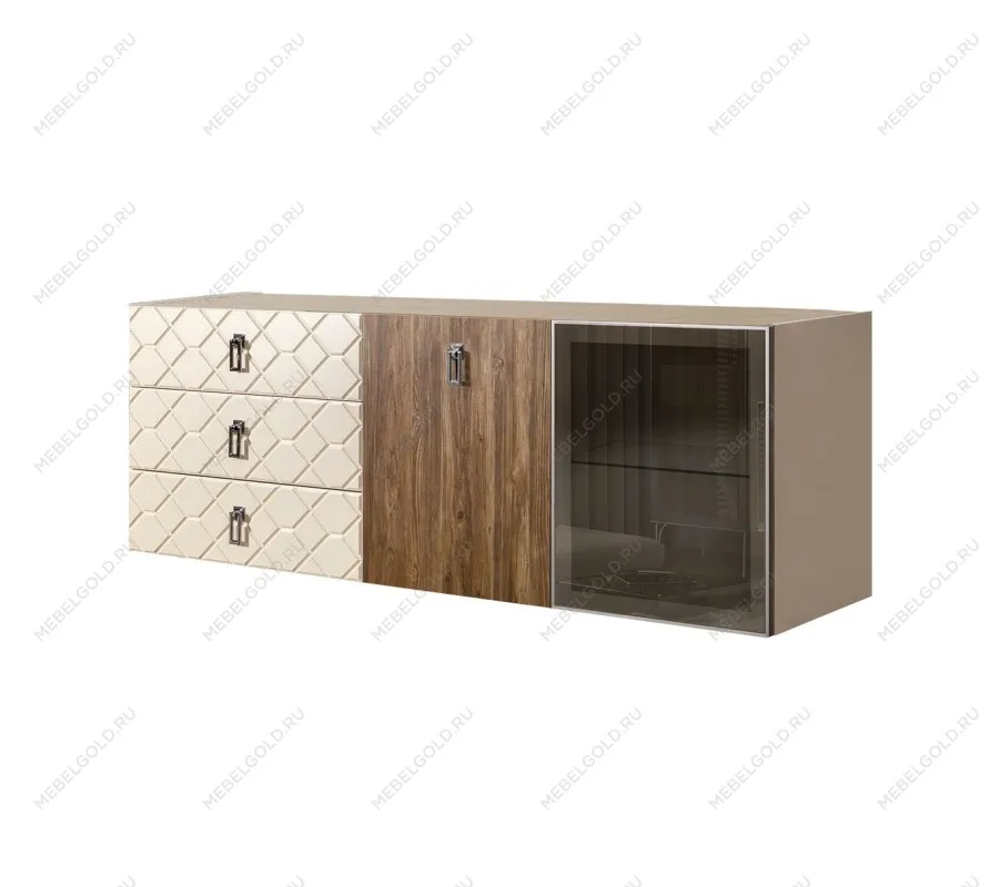 Комод 1.6м Bogemia Fly Wood Fa (Слоновая кость) (Novabuk/Хром) БМКМ-4[5][10]