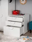 Комод Пикси, 3 ящика 60x57x60, белый (робкий подснежник) | изображение 2