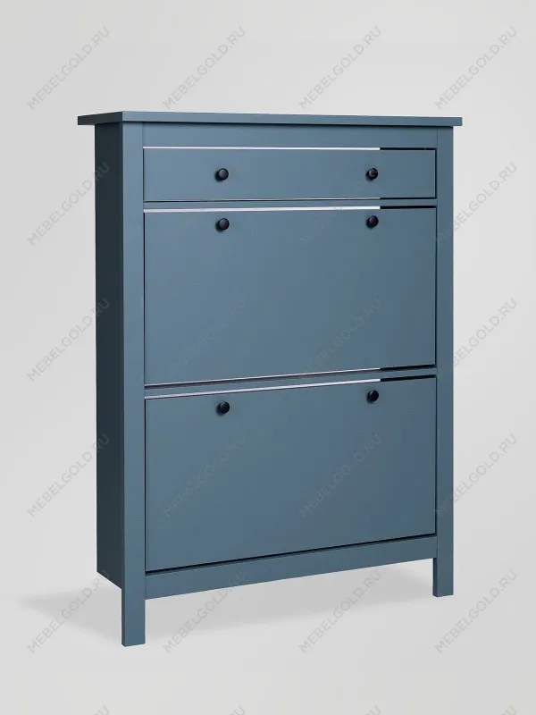 Обувница Сага с 2 откидными ящиками 92х122 темно-бирюзовая | изображение 6