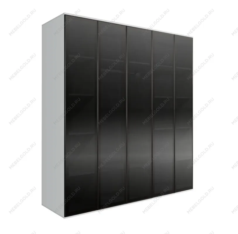 Шкаф 5-ти дв. Bogemia Air (Белый/Черный) БМШ2/5(5)