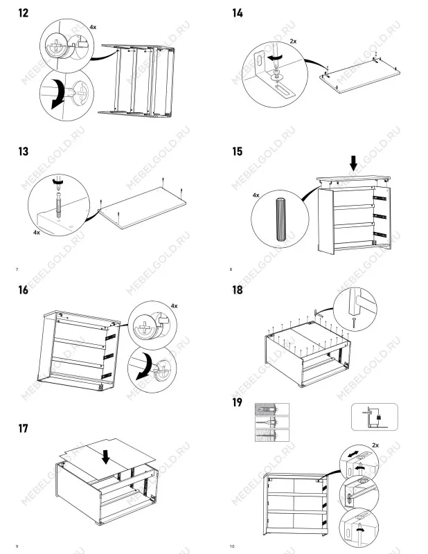 Комод Варма, 3 ящика, 80х78х40 см, эмаль белая | изображение 18
