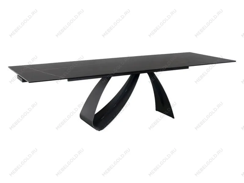 Стол обеденный Signal DIUNA CERAMIC раскладной (черный мат)